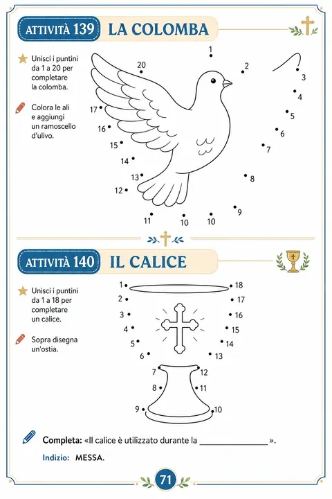Schede attività: la colomba e il calice