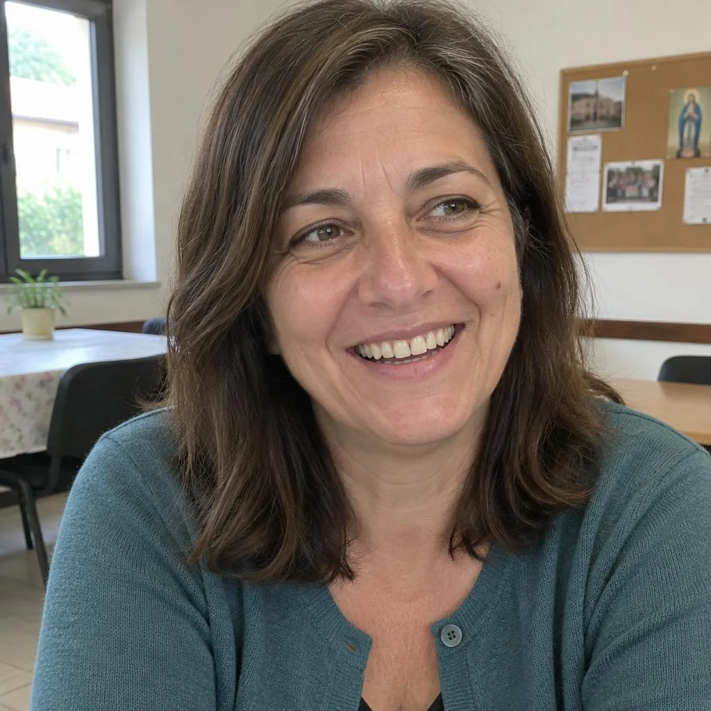 Ritratto generato con IA del profilo fittizio Ornella Bellandi