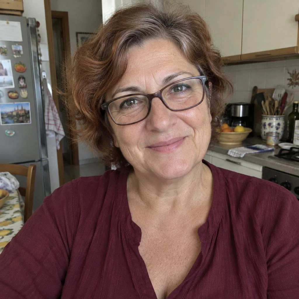 Ritratto generato con IA del profilo fittizio Rossella Mainardi